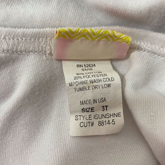 Lightweight White Fleece Sleeveless Dress with Flamingo onFront 3T - Picture 3 of 4